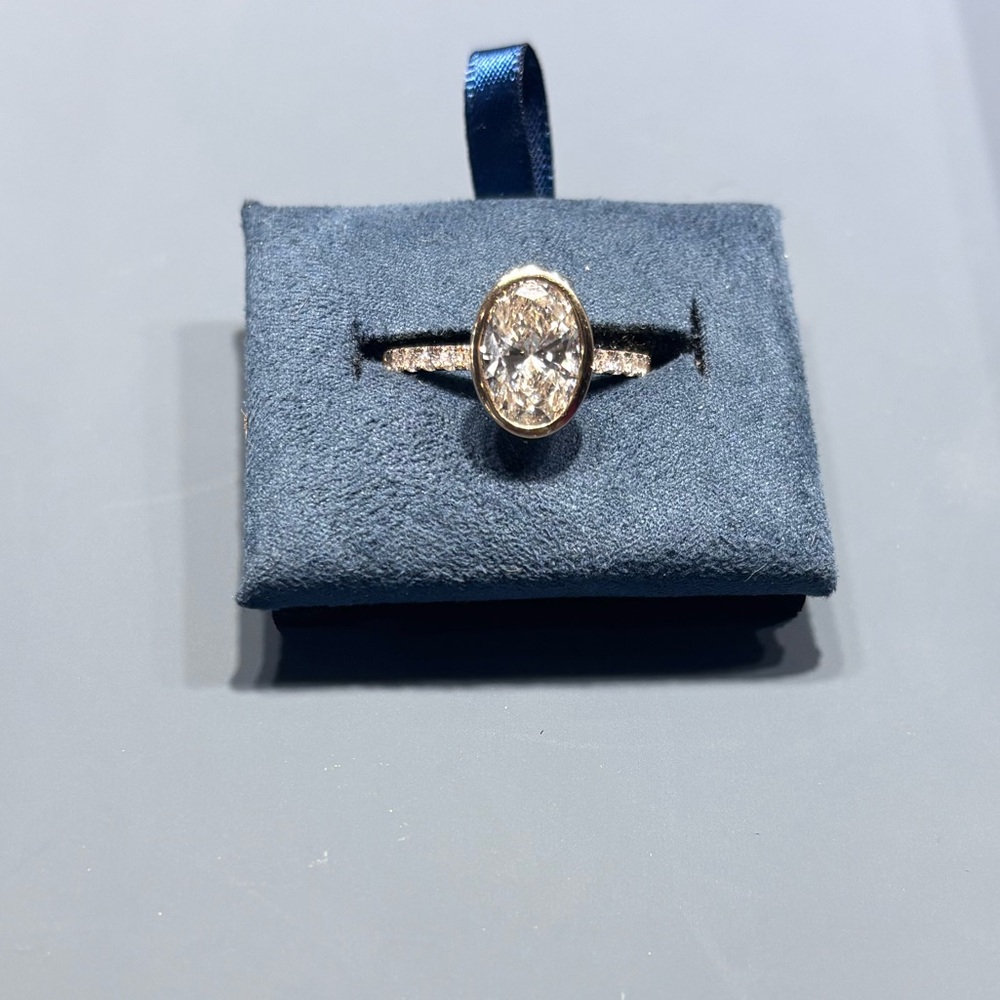 Engagement wedding ring 14k Gold Lab grown Diamond 2.23 ct Gold